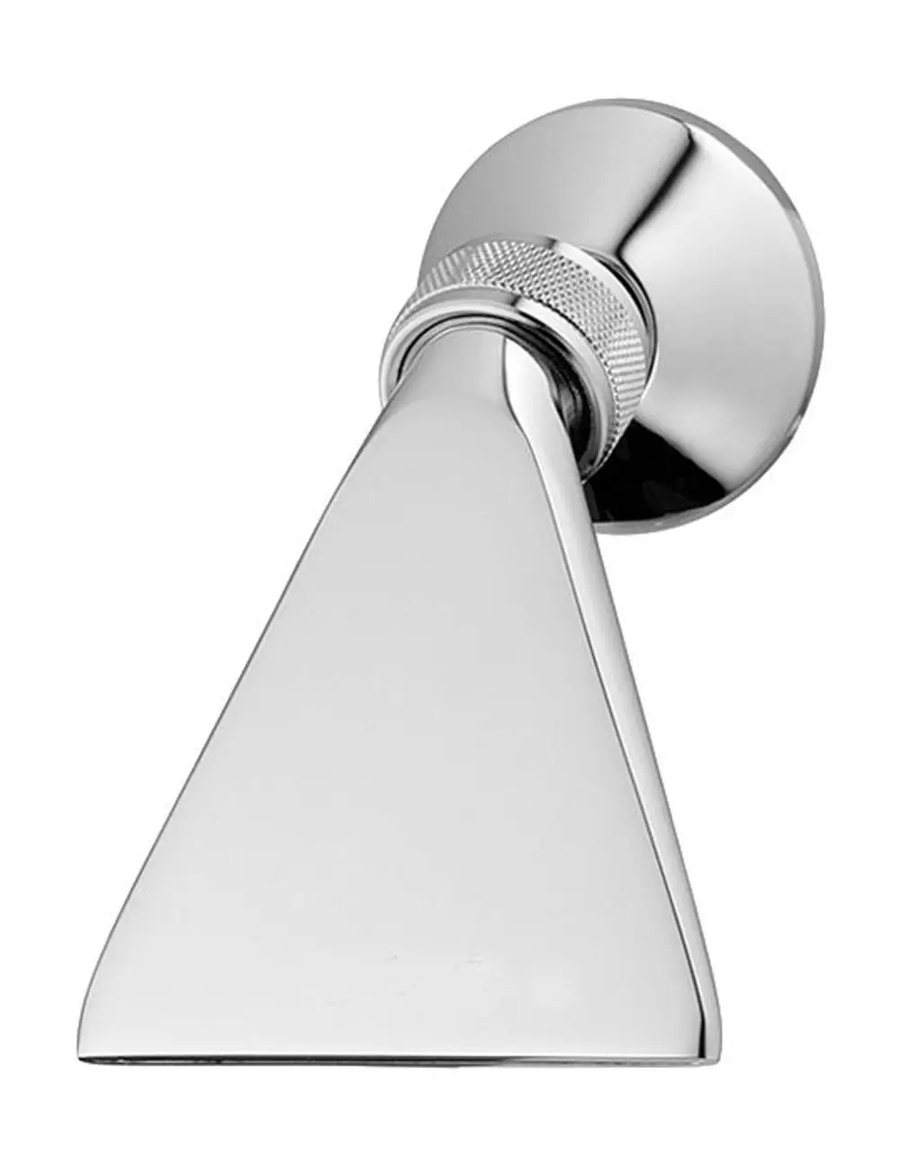 Kopfbrause in hochglänzendem Chrom, montiert an einer Wand. Das Design ist einfach und funktional, charakteristisch für die Marke HANSA.